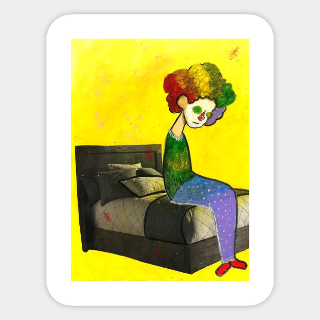 sad clown Sticker by Blue Afro